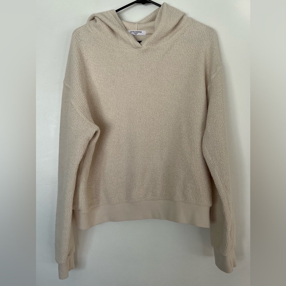 perfectwhitetee reese inside out fleece sweatshirt